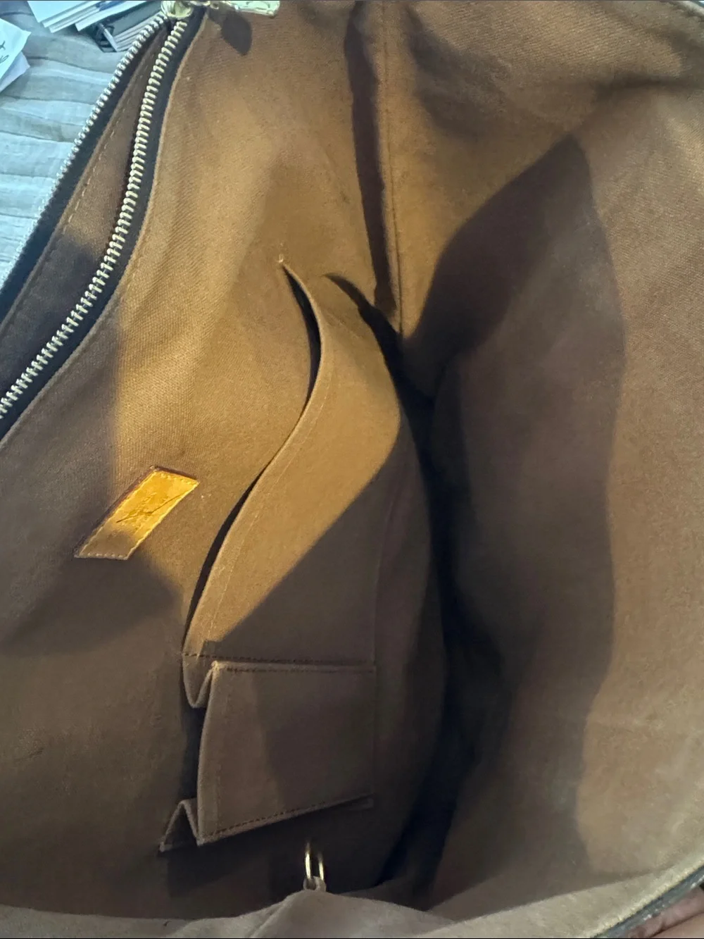Louis Vuitton Monogram Canvas Brown Tote with Contrast Trim